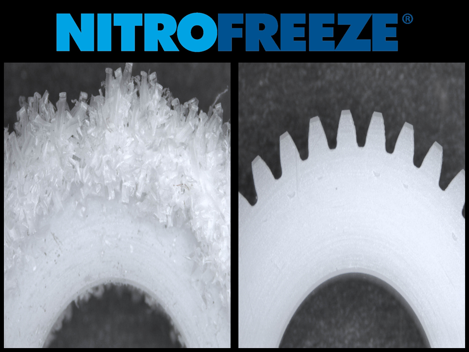 Deburring Tools | Deburring Plastic Parts | Cryogenic Deburring - White Delrin Gear